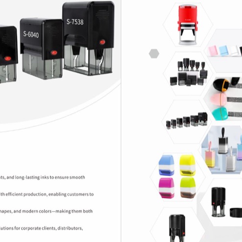 Round self-inking stamp products